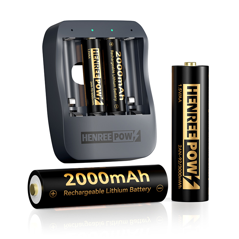 Henreepow AA 2000mah 1.5V 대용량 리튬 배터리